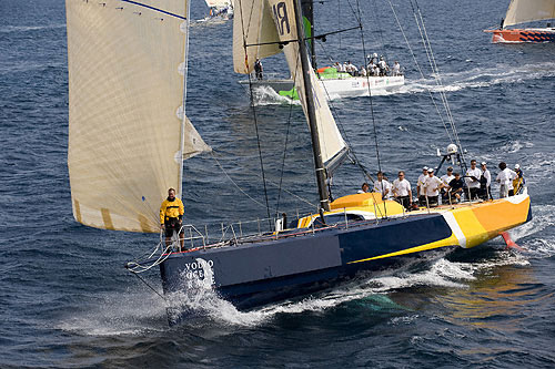 Team Russia's Kosatka during the practice in-port race in Alicante, Spain. Photo copyright Rick Tomlinson - Volvo Ocean Race.