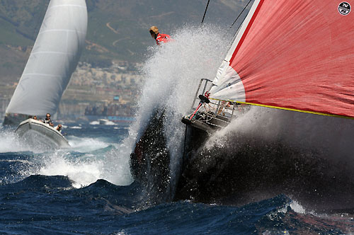 PUMA Ocean Racing power away at the start of leg 2 of the Volvo Ocean Race from Cape Town, South Africa to Cochin, India. Photo copyright Dave Kneale / Volvo Ocean Race.