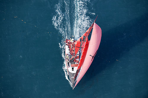 PUMA Ocean Racing at the start of leg 3 of the Volvo Ocean race, from Cochin, India to Singapore. Photo copyright Rick Tomlinson / PUMA Ocean Racing.