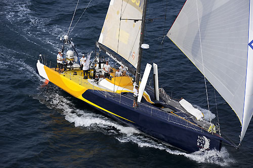 Team Russia at the start of leg 3 of the Volvo Ocean race, from Cochin, India to Singapore. Photo copyright Rick Tomlinson / Volvo Ocean Race.