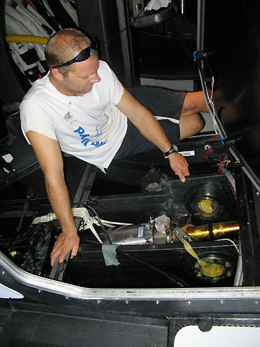 The Dutch / Irish entry in the Volvo Ocean Race, Team Delta Lloyd has suffered damage to the port side carbon structure around the keel ram. The boat was half way across the Bay of Bengal when the damage occurred at 19:30 local time (12:00 GMT).  Photo copyright Sander Pluijm / Team Delta Lloyd / Volvo Ocean Race.