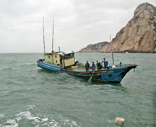 A fishing vessel, taken from PUMA Ocean Racing, on leg 4 of the Volvo Ocean Race, from Singapore to Qingdao, China. Photo copyright Rick Deppe / PUMA Ocean Racing / Volvo Ocean Race.