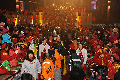 Green Dragon, skippered by Ian Walker (GBR) finishes 4th on leg 4 of the Volvo Ocean Race in Qingdao, China. The Chinese/Irish boat crossed the finish line at 12:41:00 GMT. Photo copyright Rick Tomlinson / Volvo Ocean Race.