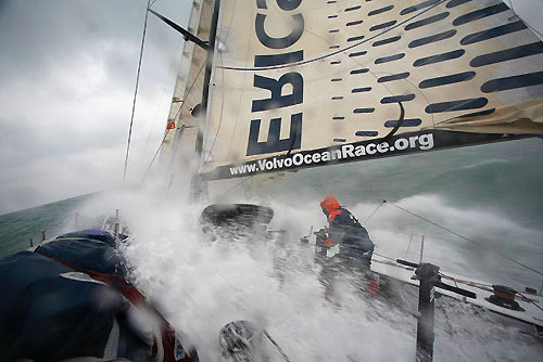 Ericsson 3 during Leg 5 in the Volvo Ocean Race from Qingdao, China to Rio de Janeiro, Brazil. Photo copyright Gustav Morin / Ericsson 3 / Volvo Ocean Race.