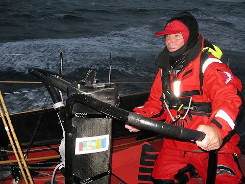 PUMA Ocean Racing snap thier steering wheel after ploghing into the bottom of a huge wave, on leg 5 of the Volvo Ocean Race. Photo copyright Rick Deppe / PUMA Ocean Racing / Volvo Ocean Race.