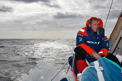 Ericsson 3 new crew memeber Magnus Woxen, on leg 5 of the Volvo Ocean Race. Photo copyright Gustav Morin / Ericsson Racing Team / Volvo Ocean Race.