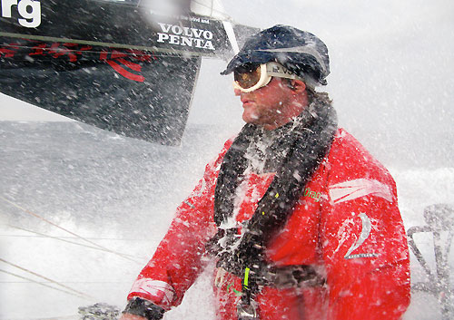Neal McDonald onboard Green Dragon, on leg 5 of the Volvo Ocean Race, from Qingdao to Rio de Janeiro. Photo copyright Guo Chuan / Green Dragon Racing / Volvo Ocean Race.