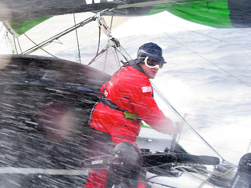 Neal McDonald onboard Green Dragon, on leg 5 of the Volvo Ocean Race, from Qingdao to Rio de Janeiro. Photo copyright Guo Chuan / Green Dragon Racing / Volvo Ocean Race.