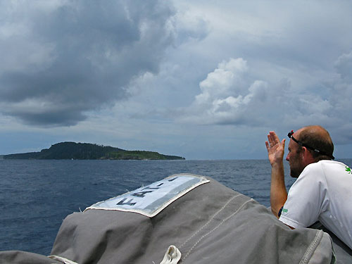 One of the small islands off Fiji, as seen from onboard Green Dragon, on leg 5 of the Volvo Ocean Race, from Qingdao to Rio de Janeiro. Photo copyright Guo Chuan / Green Dragon Racing / Volvo Ocean Race.