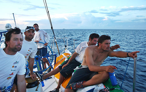 PUMA Ocean Racing in sight, onboard Telefonica Blue, on leg 5 of the Volvo Ocean Race, from Qingdao to Rio de Janeiro. Photo copyright Gabriele Olivo / Telefonica Blue / Volvo Ocean Race.