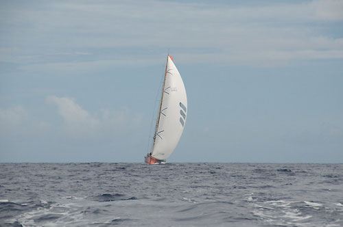 After 5500 miles of racing - this is it. Ericsson 4 on the tail of PUMA Ocean Racing. Photo copyright Rick Deppe / PUMA Ocean Racing / Volvo Ocean Race.