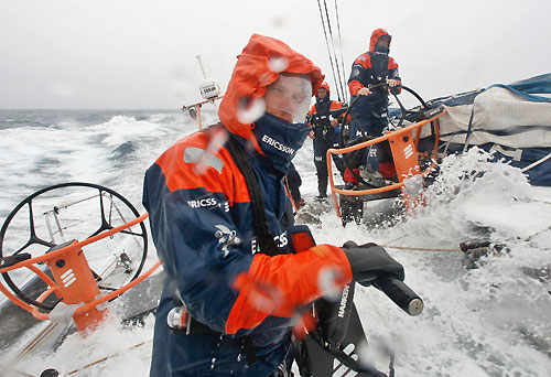 Ericsson 3 with a 300 mile lead over the fleet, on leg 5 of the Volvo Ocean Race, from Qingdao to Rio de Janeiro. Photo copyright Gustav Morin / Ericsson 3 / Volvo Ocean Race.