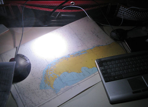 A chart showing Cape Horn, onboard PUMA Ocean Racing, on leg 5 of the Volvo Ocean Race, from Qingdao to Rio de Janeiro. Photo copyright Rick Deppe / PUMA Ocean Racing / Volvo Ocean Race.