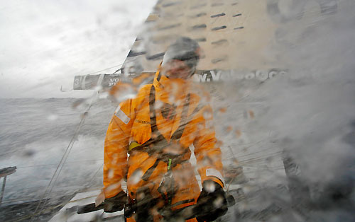 Rough weather in the Southern Ocean, onboard Ericsson 3, on leg 5 of the Volvo Ocean Race, from Qingdao to Rio de Janeiro. Photo copyright Gustav Morin / Ericsson 3 / Volvo Ocean Race.