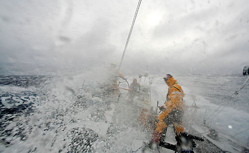 Rough weather in the Southern Ocean, onboard Ericsson 3, on leg 5 of the Volvo Ocean Race, from Qingdao to Rio de Janeiro. Photo copyright Gustav Morin / Ericsson 3 / Volvo Ocean Race.