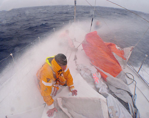 Telefonica Blue feeling the full force of the Southern Ocean as they approach Cape horn, on leg 5 of the Volvo Ocean Race, from Qingdao to Rio de Janeiro. Photo copyright Gabriele Olivo / Telefonica Blue / Volvo Ocean Race.