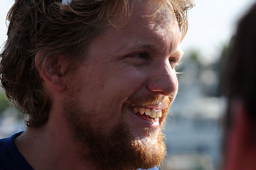 Navigator Aksel Magdahl (NOR) after Ericsson 3, skippered by Magnus Olsson (SWE) finished first into Rio de Janeiro on leg 5 of the Volvo Ocean Race, crossing the line at 10:37:57 GMT 26/03/09, after 41 days at sea. Photo copyright Dave Kneale / Volvo Ocean Race.