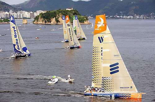 The Light In-port Race in the Volvo Ocean Race in Rio de Janeiro. Photo copyright Rick Tomlinson / Volvo Ocean Race.