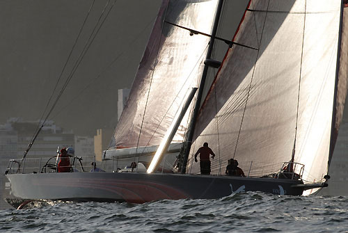 PUMA Ocean Racing, skippered by Ken Read (USA) at the start of leg 6 of the Volvo Ocean Race, from Rio de Janeiro to Boston. Photo copyright Rick Tomlinson / Volvo Ocean Race.