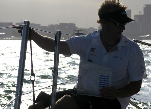 Navigator Wouter Verbraak (NED) onboard Delta Llloyd, on leg 6 of the Volvo Ocean Race. Photo copyright Sander Pluijm / Team Delta Lloyd / Volvo Ocean Race.