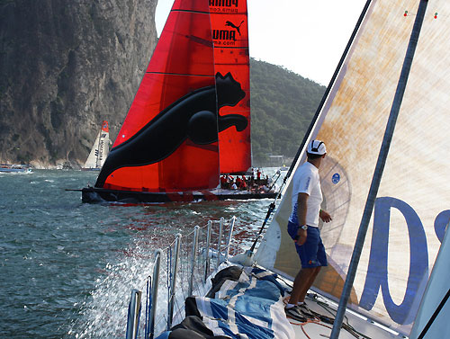 PUMA Ocean Racing cross, at the start of leg 6 of the Volvo Ocean Race, from Rio de Janeiro to Boston. Photo copyright Gabriele Olivo / Telefonica Blue / Volvo Ocean Race.
