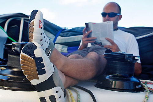 Skipper Ian Walker takes time out to catch up on all the latest sailing news, on leg 6 of the Volvo Ocean Race, from Rio de Janeiro to Boston. Photo copyright Guo Chuan / Green Dragon Racing / Volvo Ocean Race.