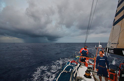 Heavy weather approaching Ericsson 4, on leg 6 of the Volvo Ocean Race, from Rio de Janeiro to Boston. Photo copyright Guy Salter / Ericsson 4 / Volvo Ocean Race.