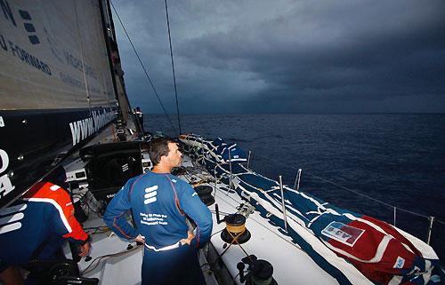 Heavy weather approaching Ericsson 4, on leg 6 of the Volvo Ocean Race, from Rio de Janeiro to Boston. Photo copyright Guy Salter / Ericsson 4 / Volvo Ocean Race.