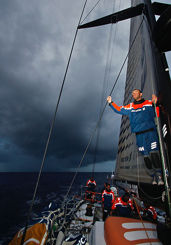 Heavy weather approaching Ericsson 4, on leg 6 of the Volvo Ocean Race, from Rio de Janeiro to Boston. Photo copyright Guy Salter / Ericsson 4 / Volvo Ocean Race.