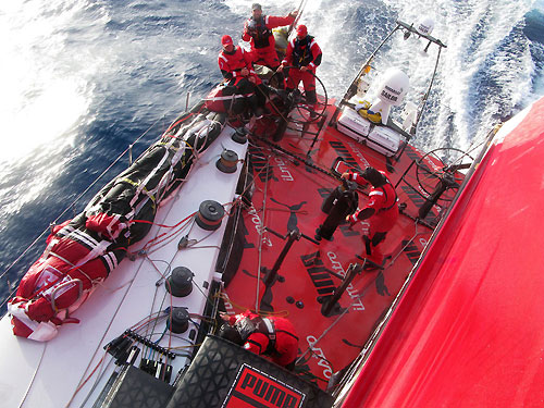 PUMA Ocean Racing, on leg 6 of the Volvo Ocean Race, from Rio de Janeiro to Boston. Photo copyright Rick Deppe / PUMA Ocean Racing / Volvo Ocean Race.