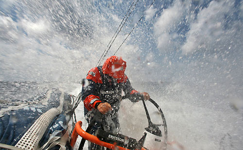 Ericsson 3 going strong, on leg 6 of the Volvo Ocean Race, from Rio de Janeiro to Boston. Photo copyright Gustav Morin / Ericsson 3 / Volvo Ocean Race.