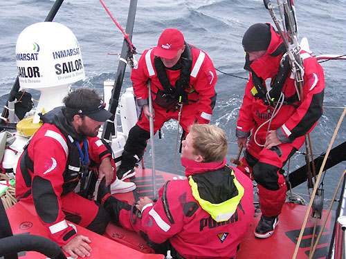 PUMA Ocean Racing's leward rudder breaks after they caught a nasty puff of wind, in the North Atlantic, on leg 7 from Boston to Galway. Photo copyright Rick Deppe / PUMA Ocean Racing / Volvo Ocean Race.