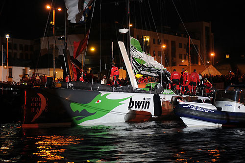 Green Dragon, skippered by Ian Walker (GBR) finish third on leg 7 from Boston to Galway, crossing the line at 02:31:18 GMT, May 24, 2009. Photo copyright Dave Kneale / Volvo Ocean Race.