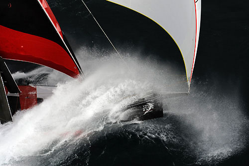 PUMA Ocean Racing surfing at 30 knots off the Blasket Islands West of Ireland, shortly after the start of leg 8 from Galway to Marstrand. Photo copyrightRick Tomlinson / Volvo Ocean Race.