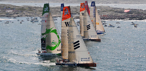 The start of leg 9 from Marstrand to Stockholm. Photo copyright Dave Kneale / Volvo Ocean Race.