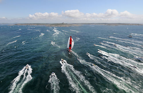 The start of leg 9 from Marstrand to Stockholm. Photo copyright Dave Kneale / Volvo Ocean Race.