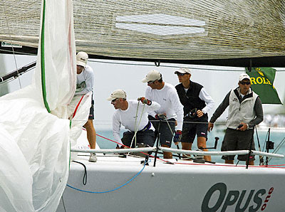 Total concentration on Wolfgang Stolz's Opus One (GER), winner of race four. Photo copyright ROLEX Daniel Forster.