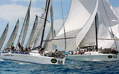 Stratis Andreadis' Atalanti (GRE) and William Douglass' Goombay Smash (USA). Photo copyright ROLEX Daniel Forster.