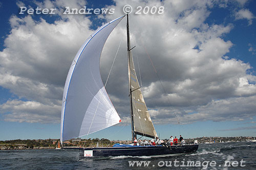 Bob Steel’s TP52 Quest after the start of the 2008 Sydney to Gold Coast Yach Race, will also be racing in the SOLAS Big Boat Challenge. Photo copyright Peter Andrews.