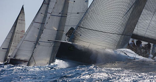 Niklas Zennstr&ouml;m's JV 72 R&aacute;n (GBR) at the starting line, during the Maxi Yacht Rolex Cup 2009.Photo copyright Rolex - Carlo Borlenghi.
