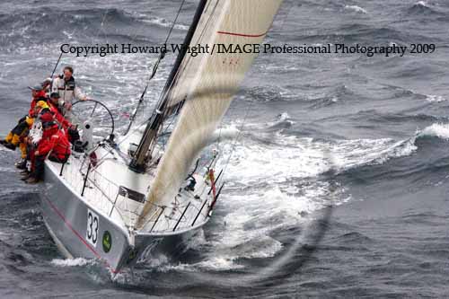 Bruce Taylor&rsquo;s Reichel Pugh design Chutzpah, outside Sydney Heads after the start of the Rolex Sydney Hobart Yacht Race 2009. Photo copyright Howard Wright, IMAGE Professional Photography.