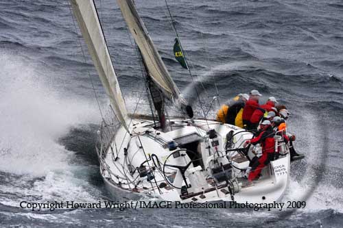 Paul Clitheroe&rsquo;s Beneteau 45 Balance, outside Sydney Heads after the start of the Rolex Sydney Hobart Yacht Race 2009. Photo copyright Howard Wright, IMAGE Professional Photography.