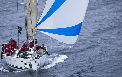 Andrew Saies&rsquo; Beneteau First 40 Two True, at sea, during the Rolex Sydney Hobart Yacht Race 2009. Photo copyright Rolex, Daniel Forster.