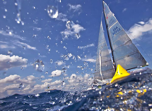 Jim Richardson's Barking Mad from underwater during day 3 of the Rolex Farr 40 Worlds 2010 in Casa de Campo. Photo copyright Daniel Forster, Rolex.