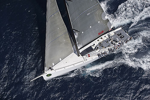 Neville Crichton's 72-foot Mini Maxi Shockwave, during the Giraglia Rolex Cup 2010. Photo copyright Rolex and Kurt Arrigo.