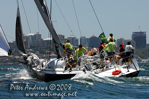 Graeme Wood&rsquo;s Judel Vrolijk designed 52 footer Wot Yot on Sydney Harbour during the SOLAS Big Boat Challenge 2008. Photo Copyright Peter Andrews.