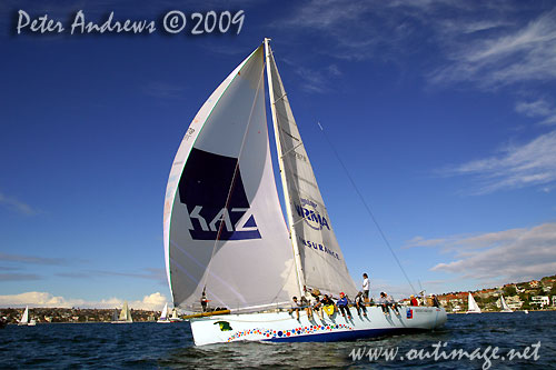 David Pescud&rsquo;s Lyons 52 Kayle, during the Winter Series on Sydney Harbour in 2009. Photo Copyright Peter Andrews.