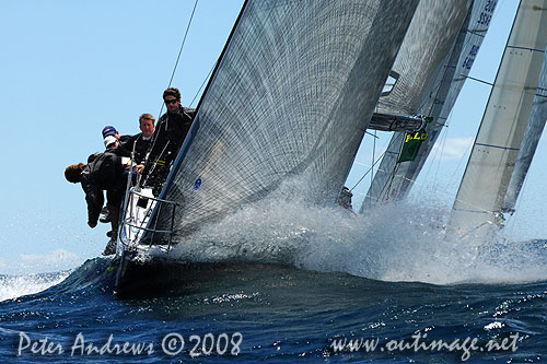 Lang Walker&rsquo;s Kokomo, during the Rolex Trophy One Design Series 2008. Photo copyright Peter Andrews, Outimage Australia.