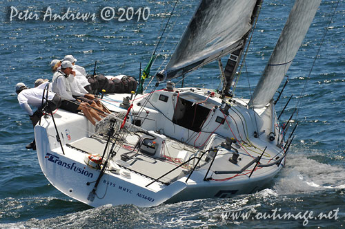 Guido Belgiorno-Nettis&rsquo; Transfusion, during the Rolex Trophy One Design Series, Sydney Australia. Photo copyright Peter Andrews, Outimage Australia.
