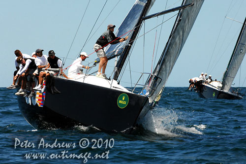 Massimo Mezzaroma&rsquo;s Farr 40 world champion Nerone, during the Rolex Trophy One Design Series, Sydney Australia. Photo copyright Peter Andrews, Outimage Australia.